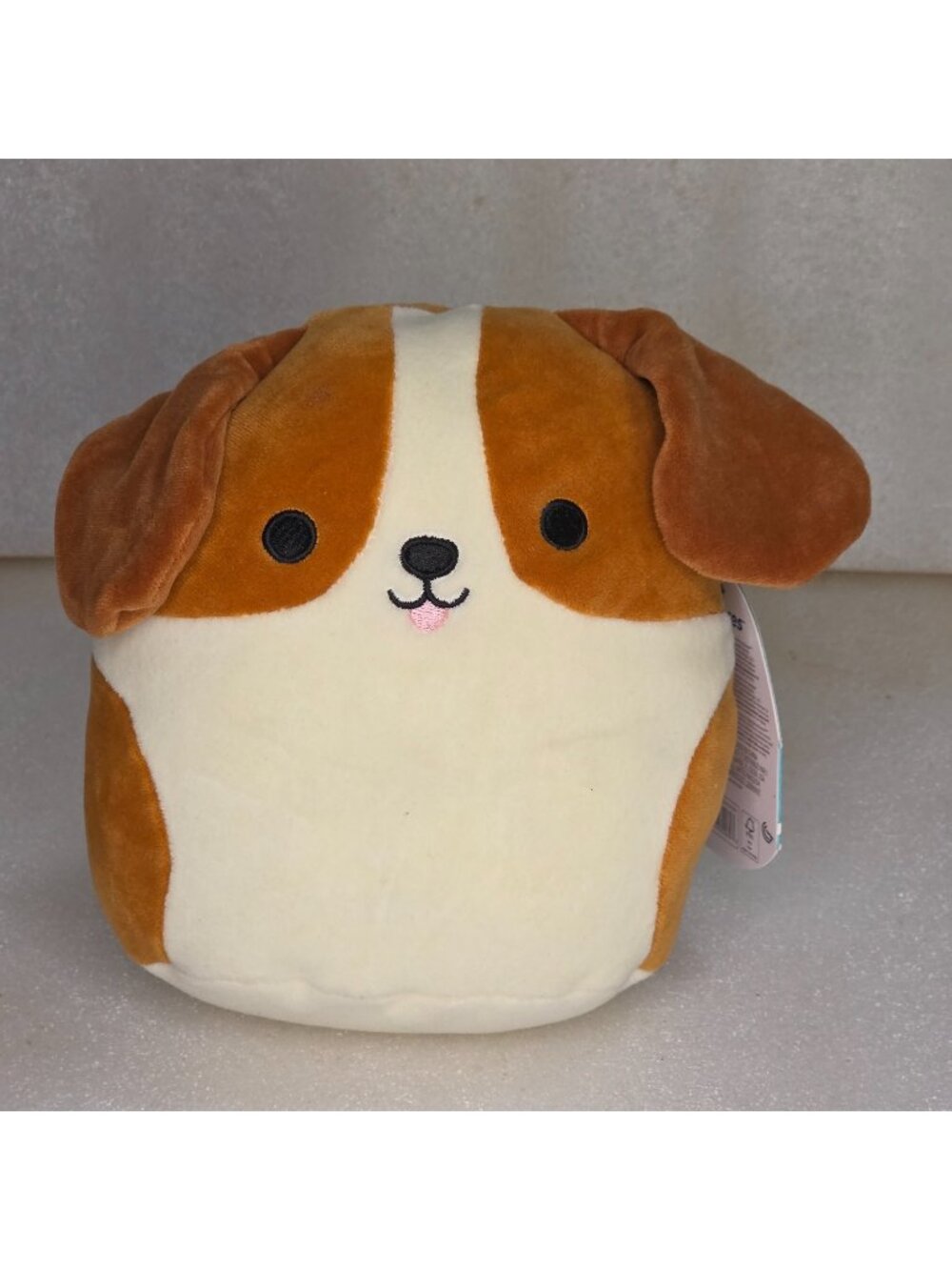 Squishmallows Jazwares Tyree Plush Brown White Black Puppy Dog Toy 7" New